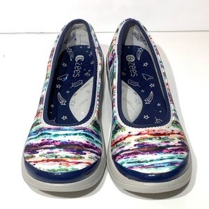 Bzees multi colored slip-ons size 9.5